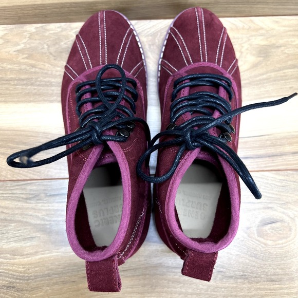 Generic Surplus Mens Boots Size 8 Burgundy Suede Duck Boot Lace Up main image 5